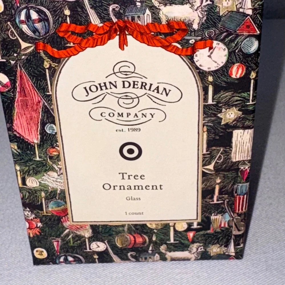 John Derian Target Glass Christmas Tree Ornament 2025 Dated‎ Green  4.25